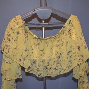 Cropped Off The Shoulder Long Sleeve